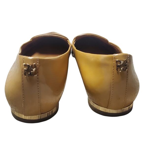 Coach Patent Leather Loafers Pointed Toe Tabitha Beige Size 5 - Picture 6 of 8